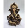 Handcrafted French Brown Mukut Ganesha Idol (3.5") - Perfect for Car Dashboard, Home or Office Decor and Gifting, Idol