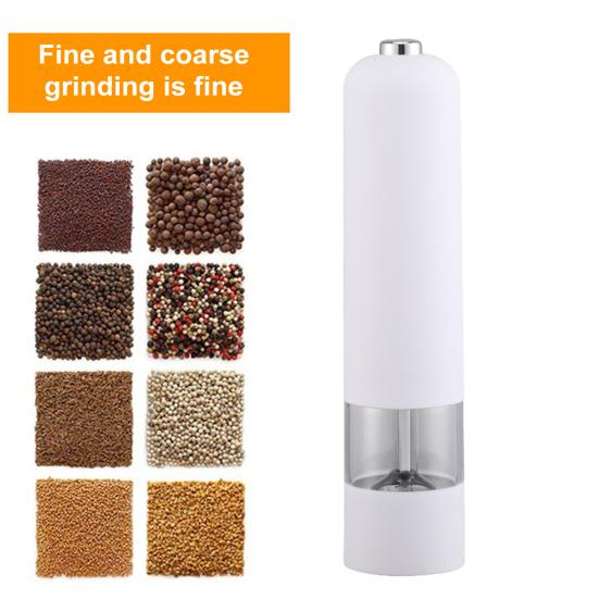 Мельница для перца на батарейках, электрическая мельница для соли, мельница для перца с регулируемой грубостью для домашней кухни