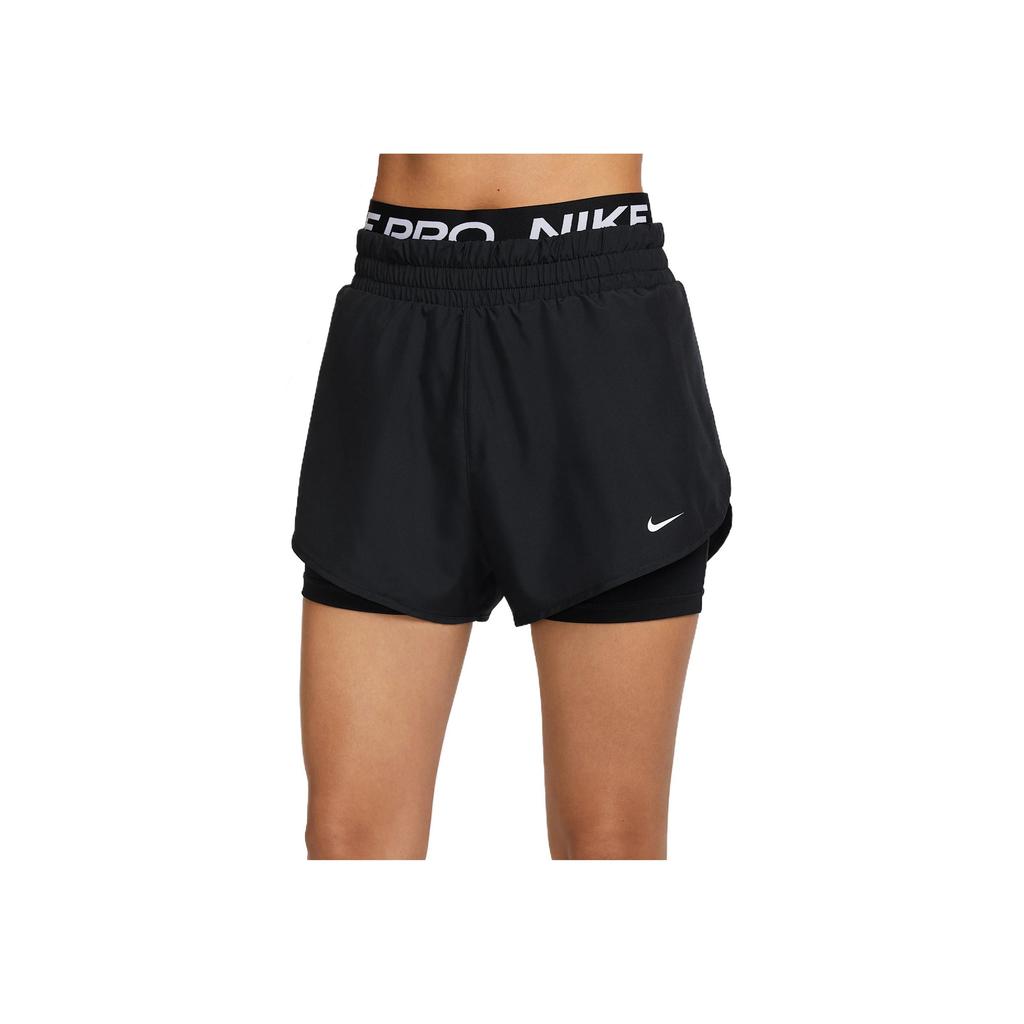 Nike Dri-Fit Удобные Стильные Универсальные Шорты Два-в-Одном Женские шорты Черный HJ1205010
