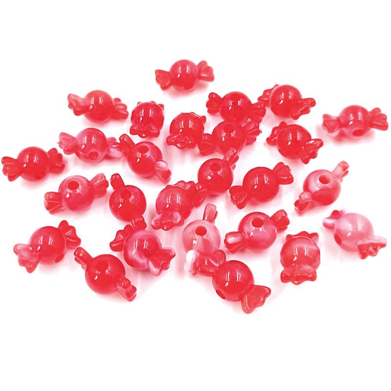 10pcs Loose Beads Beads For Necklace Bracelet Earrings Acrylic Jewelry Making Fashion Handmade Materials Candy Shaped Loose Beads Accessories