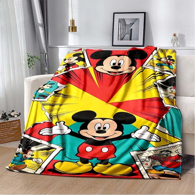 The Mickey Mouse cartoon blanket is fluffy and soft suitable for children and adults and perfect for home travel camping an