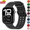 Ocean Sports Silicone Bracelet for Apple Watch Ultra 3/2/1 49mm Series 11/10 46mm for iWatch Series 9 8 7 6 5 4 SE32/1 44mm 45mm