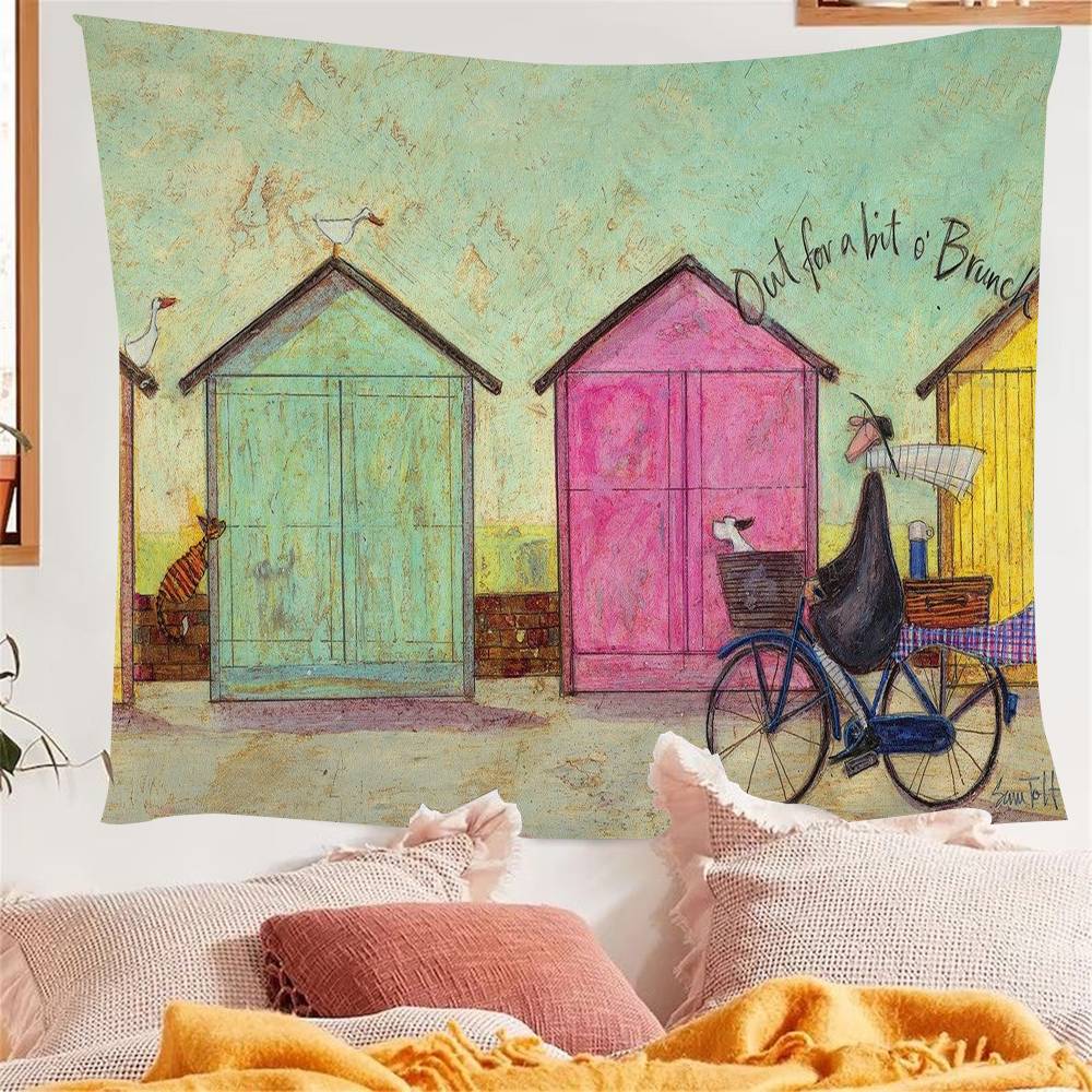 1PC SSam Toft Retro Nostalgia Colorful Tapestry Wall Hanging Bohemian Wall Tapestries Mandala Wall Hanging Sheets