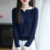 Early Autumn New Lapel Knitted Cardigan Spring Long-sleeved Women's Multi-color Loose and Versatile Top
