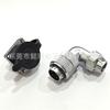 WF24 90° Male-Female Aviation Plug M24 Square Flange Wiring Connector TU+Z Waterproof IP67