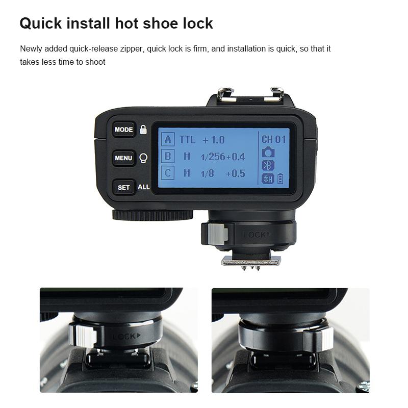 X2T-C X2T-N X2T-S X2T-F X2T-O X2T-P TTL 1/8000s HSS Беспроводной передатчик вспышки для Canon Nikon Sony Fuji Olympus