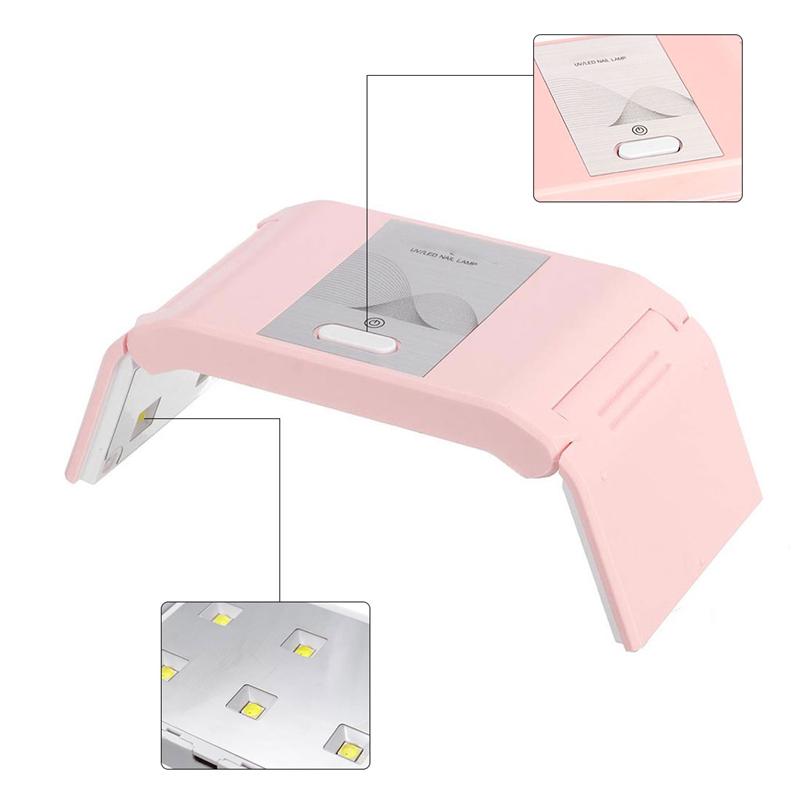 Портативная складная УФ-лампа для сушки ногтей, лампа для сушки геля, USB-лак для фототерапии УФ-геля