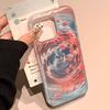 Iridescent Glossy Phone Case for iPhone 11 13 14 15 16 17 Pro 17 13 14 15 Pro Max High Quality Fantasy Floral Style Full Protection Shell