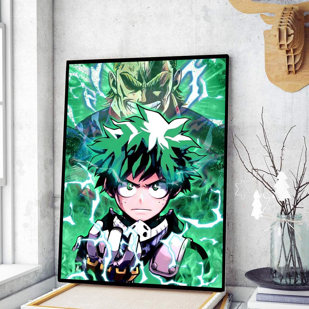 Midoriya Izuku Deku My Hero Academia Классические винтажные постеры Whitepaper Prints Posters Artwork Kawaii Room Decor