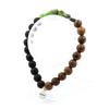 Xiuyan China Jade Nephrite Bracelet + Matte Black Onyx Beads + 8 Mm Wood