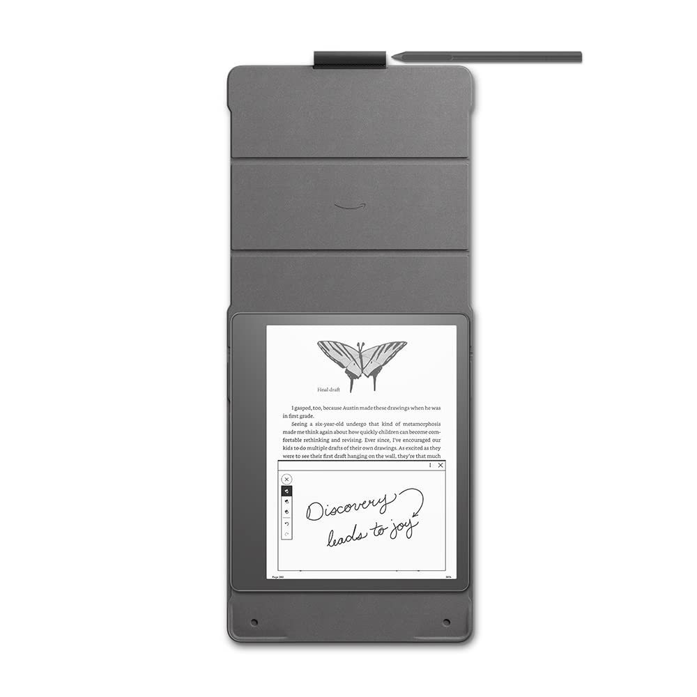 Kindle Scribe In Amazon Genuine Leather Cover [For (released 2024/2022)] (black)