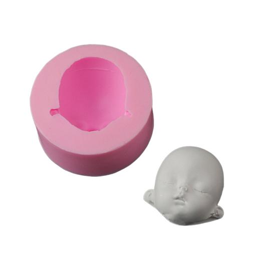 Yousheng силиконовая форма для лица куклы для изготовления шоколадных конфет 3D форма для головы ребенка легко снимаемая чистая форма для сиропа помадка шоколадная моделирующая паста