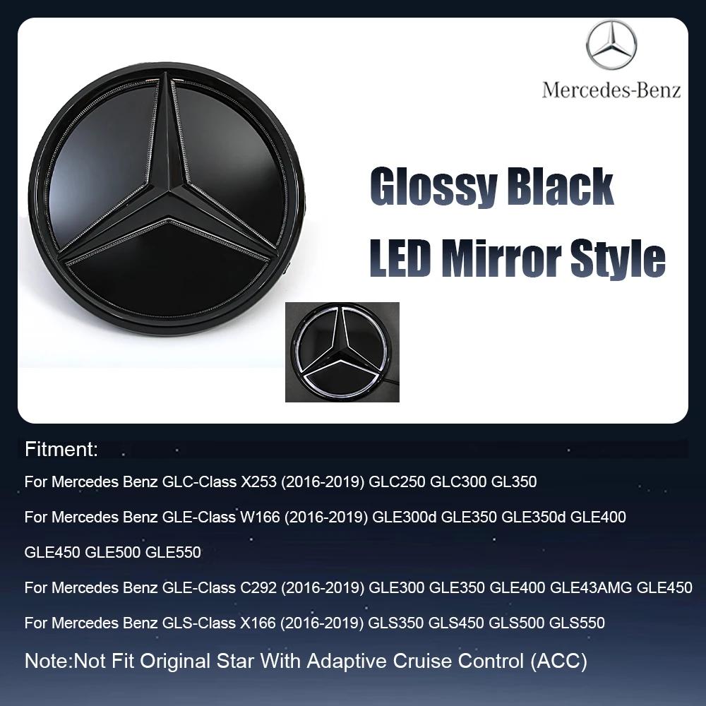 For Mercedes Benz Front Grill Mirror Emblem 3D Star Chrome Logo X253 W166 C292 X166 2016-2019