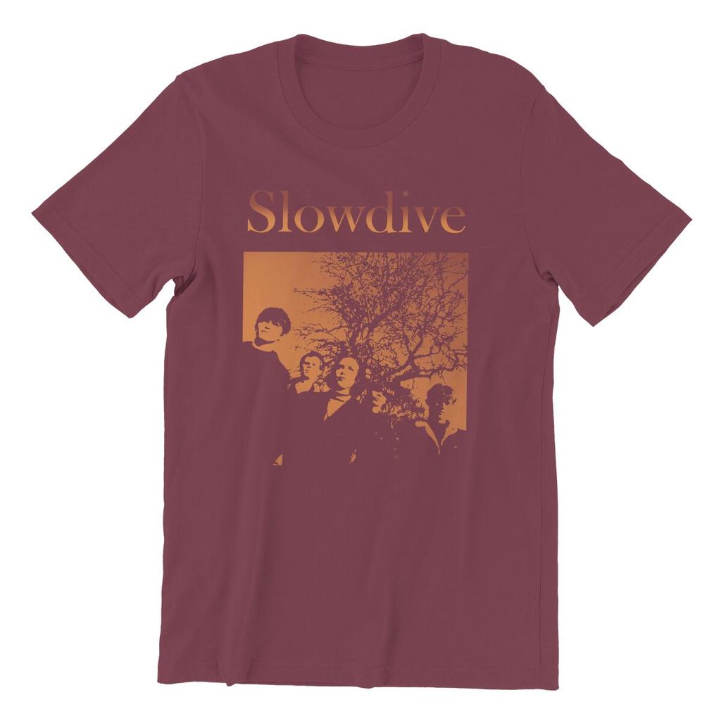 Мужская футболка Slowdive Tour 90-х Хлопковые топы Повседневная футболка с коротким рукавом и круглым вырезом Классические футболки