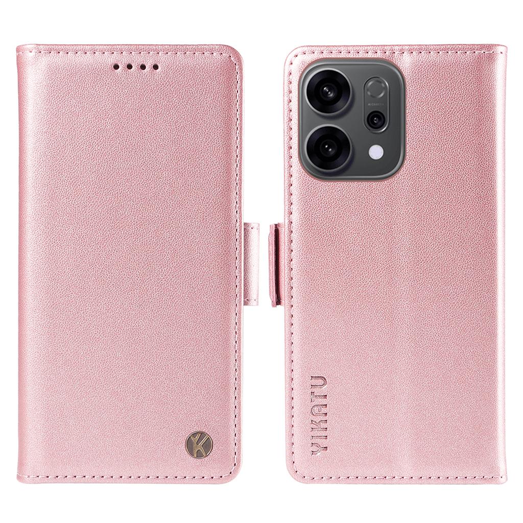 For Oppo Reno14 5G (China)/Oppo Reno14 F 5G/Oppo Reno14 5G (Global) Wallet Phone Case YIKATU YK-003 Leather Stand Cover