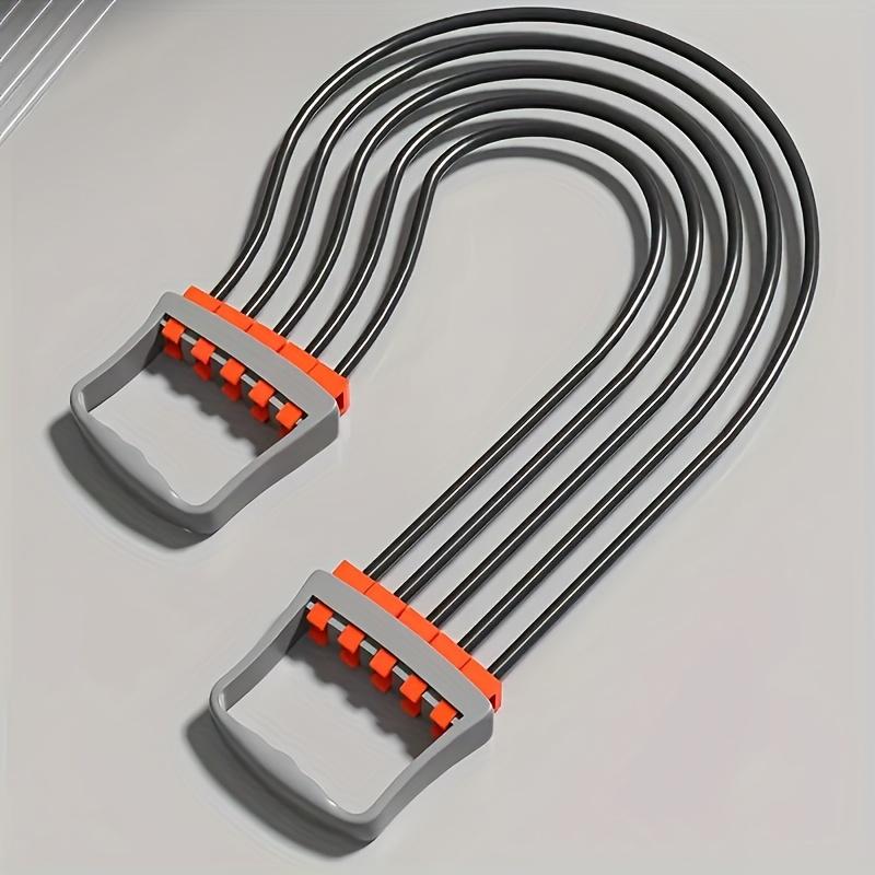5-Tube Chest Expander – Adjustable Resistance Bands up to 150 lbs for Home Gym, Muscle Building & Arm Workouts