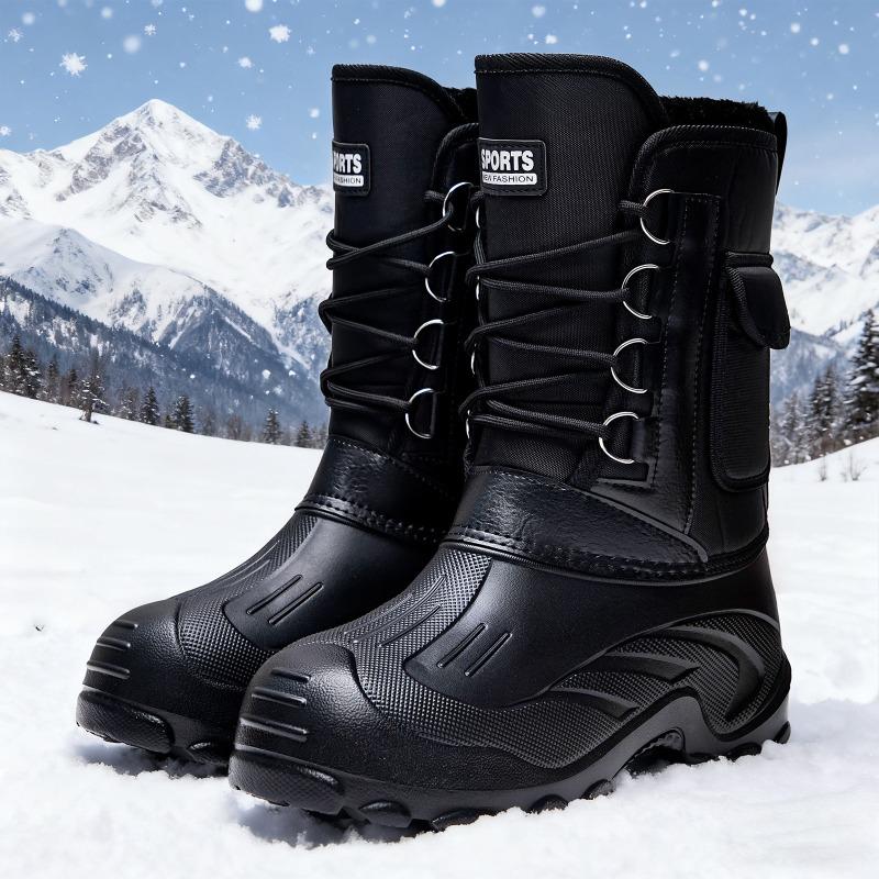 Shoes Men's Snow Boots Men's Boots Large Size Warm Boots Waterproof and Frost-proof Cotton Boots Thickened Boots