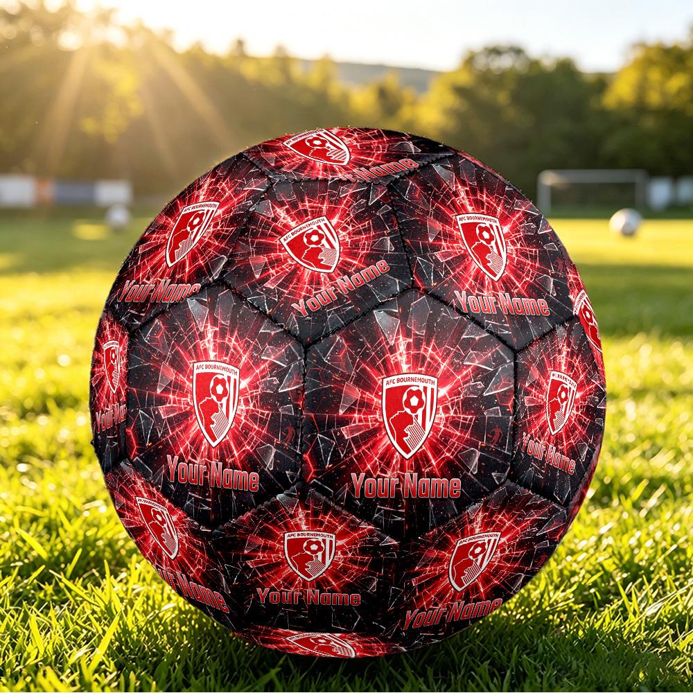 Personalized Size 5 Football Bournemouth Football Pattern Outdoor Game Sports Ball Gift