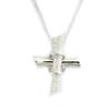 Altesse [L5400] — Белое серебряное ожерелье «Возвышенный крест»