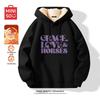 MINISO Men's Winter Lambswool Hooded Letter Print Sweatshirt