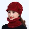 Women's Winter One-piece Hat Cycling Windproof Warm Hat Bib Integrated Plus Velvet Thick Knitted Woolen Hat