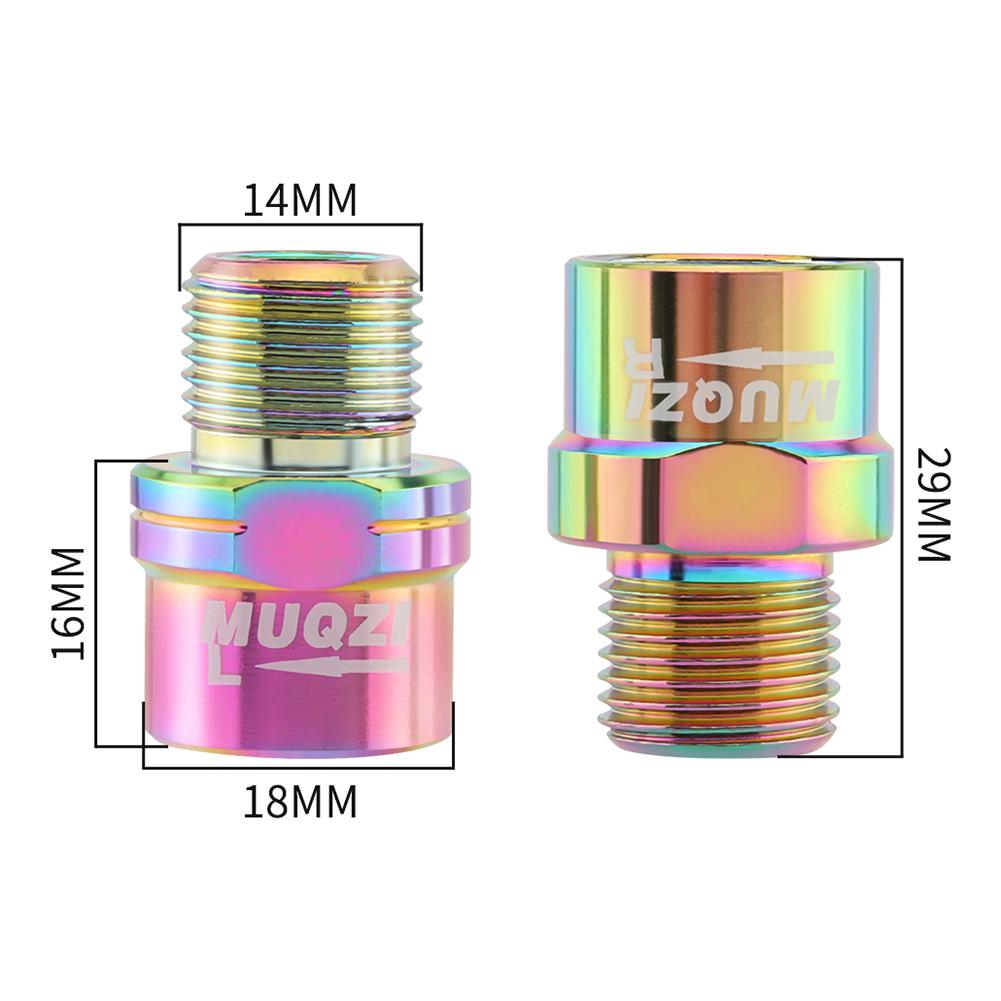 MUQZI Bike Pedals Adapters Spacers Anti Corrosion Bike Pedal Extender Adapter Left Right Signs Cycling Accessories