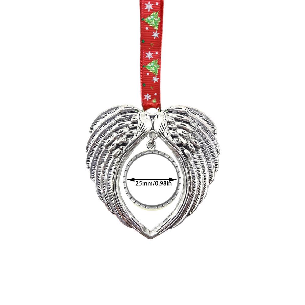 Photo Frame Pendant Angel wings and heart-shaped Valentines Day Christmas Party Holiday Party Props Christmas Tree Ornaments