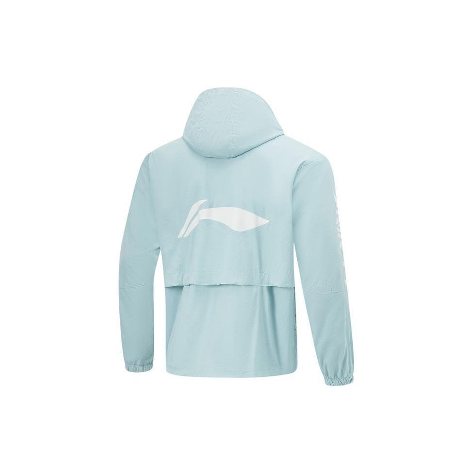 Серия одежды для фитнеса Li Ning Защита от УФ-излучения Водоотталкивающая технология Дышащая Свободный Легкий UPF50+ Дождевик Мужская верхняя одежда Светло-голубой AFDU679-3