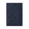 Louis Vuitton Passport Cover Navy Blue Monogram Shadow Embossed Calf Leather Men Wallets M14792