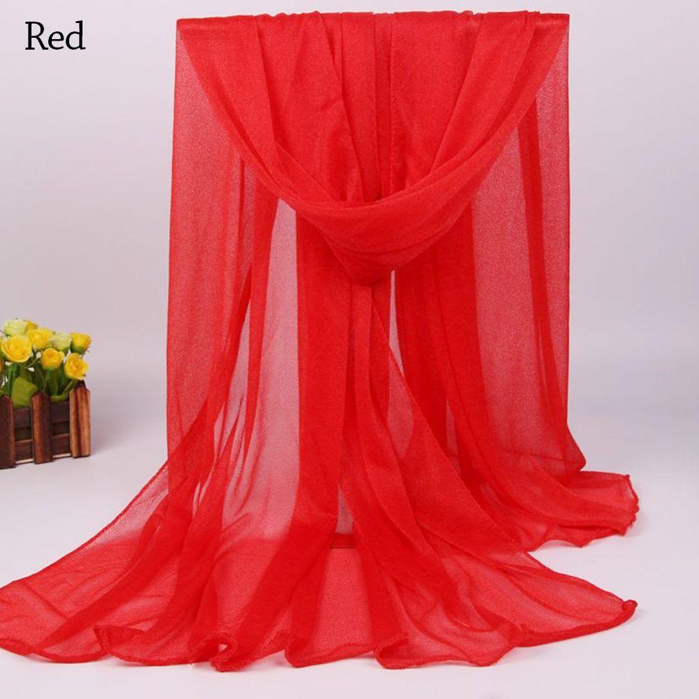 Soft Silk Scarf Lightweight Sheer Wrap Summer Bandana  for Women