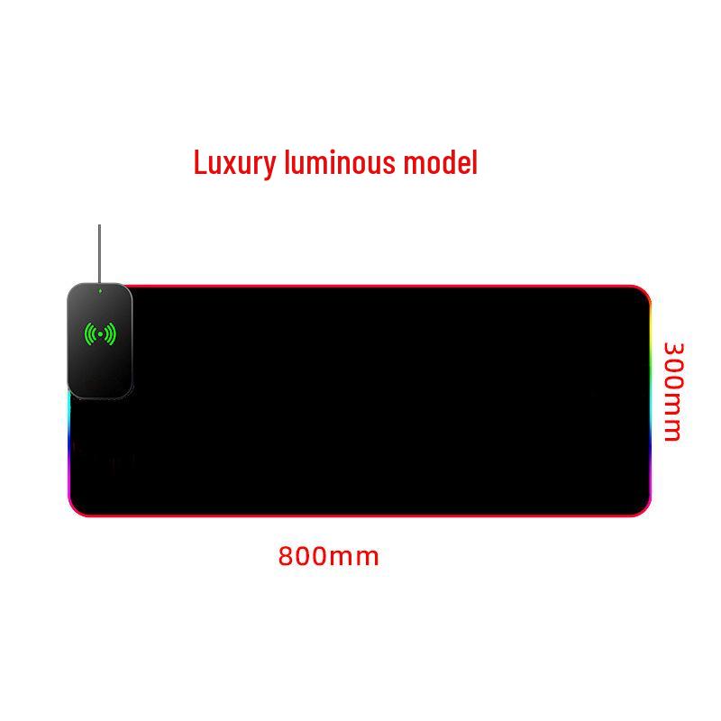 Anime Luminous Wireless Charging Mouse Pad - Large Gaming & Office Desk Mat