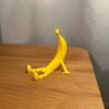 3D-печатное украшение-банан Ярко-желтое Художественное украшение для рабочего стола Неправильная форма Прочное
