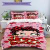 3pcs Duvet Cover Set (1*Duvet Cover + 2*Pillowcase, Without Core),Betty Boop Print Bedding Set, Bedroom Decor, All‑Season, Birthday Gift