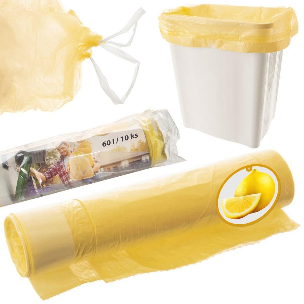 Lemon scented garbage bags 60 l 10 pcs.