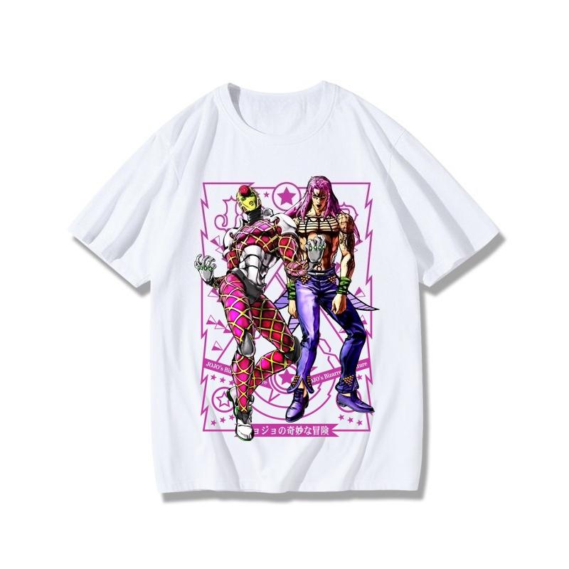 JoJos Bizarre Adventure Animation Derivatives TShirt Jotaro Kujo Star Platinum Kira Yoshikage Printing Mens and Womens Tops