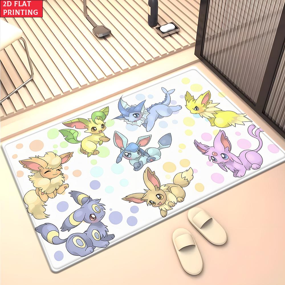 Cute Yellow Cartoon Character Area Rug Anti Slip Washable Floor Mat For Kids Bedroom Living Room Game Bedroom Home Decor Carpet