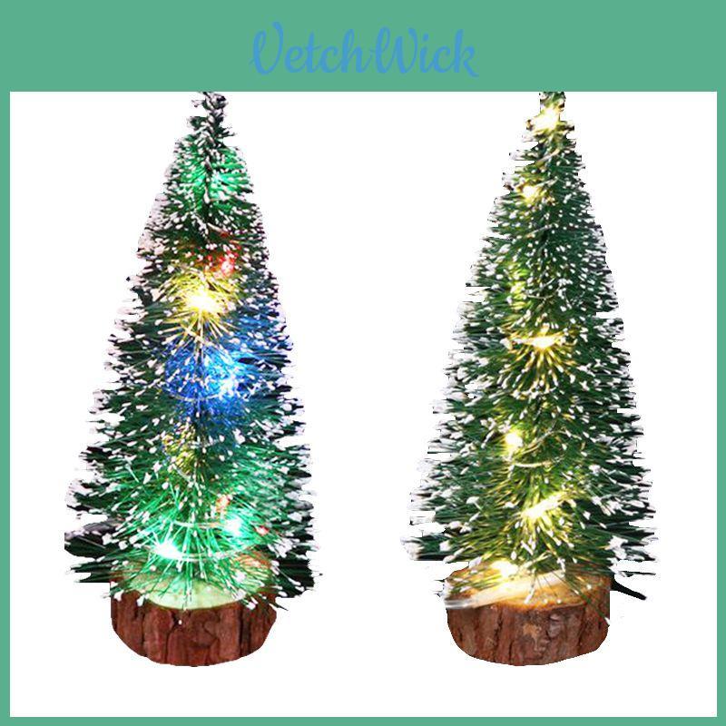 Lovely Mini Cedar Christmas Tree With Twinkling Led Lights Decorative Pine Tree For Holidays