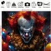 One piece, Halloween background cloth, evil clown, carnival circus stage, eerie, evil smile, polyester