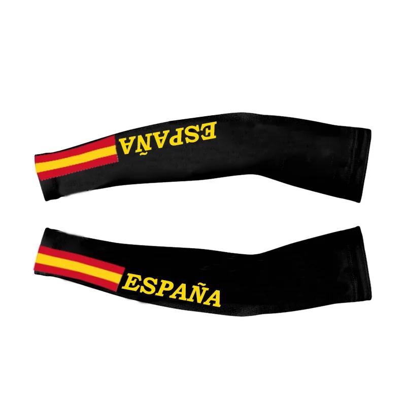 España Team Cycling Arm Sleeve Outdoor Sport Mtb Bike Cover UV Protection Running Arm Sleeves