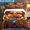 Dragon's Fiery Dance Lord 3pcs Bedding Set,Including 1pc Duvet Cover And 2pcs Pillowcases Perfect Gift for Christmas,Ideal for Bedroom, Dormitory