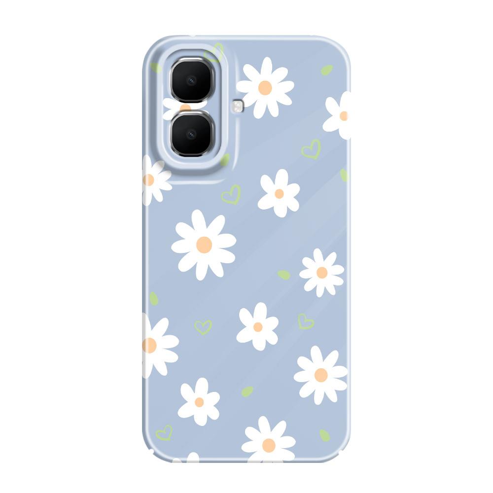 Нежный чехол-ромашка для Infinix Smart 10 Plus 9 8 7 6 Пленка Жесткая Крышка