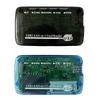 Transparent USB 2.0 Card Reader Dongle CF MS TF M2 XD SD Memory Card Writer 480Mbps View Data Transfer Adapter Plug Play