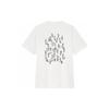 Uniqlo Свободная футболка с круглым вырезом и принтом букв, унисекс, белая 434379-00