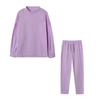 2021 Winter Women's High Neck Casual Loose Solid Hoodie & Trousers Two-Piece Set