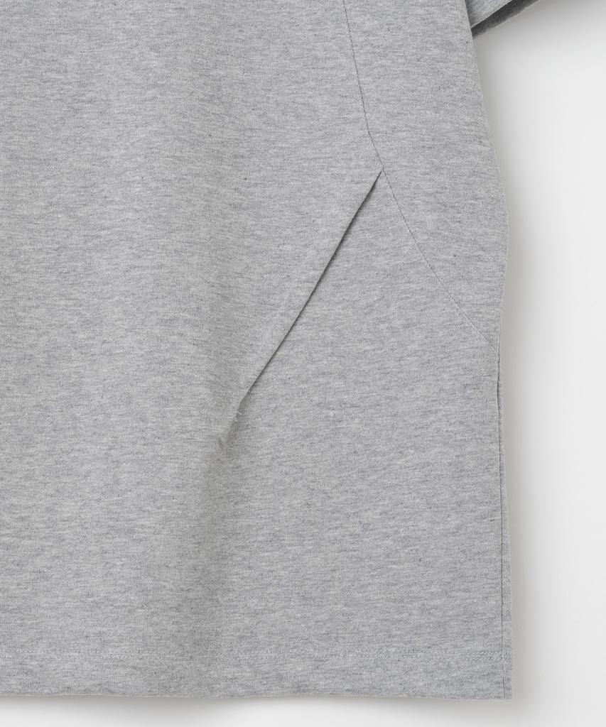 MILLO ARCHIVE Dainty Curve Detail T-Shirt [Melange Grey]