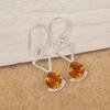 Серьги с цитрином, ювелирные изделия с драгоценными камнями, серьги из стерлингового серебра 925 пробы, ювелирные изделия ручной работы, серьги с камнем-талисманом, подарок для жены