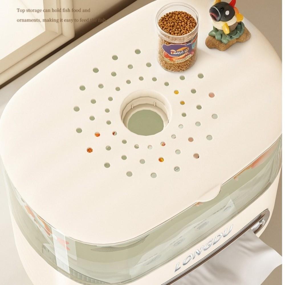 Non-slip Tissue Box Transparent Desktop Fish Tank Multi-Functional Storage Box  Bedroom