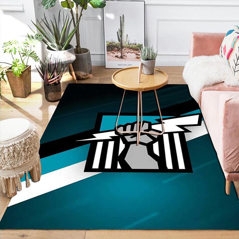 Port Adelaide Team Rug Floor Mat for Living Room or Bedroom Soft and Comfortable Carpet a Gift for Birthday and Holiday.MFF0918102
