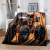 Мягкие одеяла с 3D-изображением Monster Truck Monster Jam, Теплое плед-покрывало, Уютное одеяло для пикника, кроватей, дивана, дома, спальни