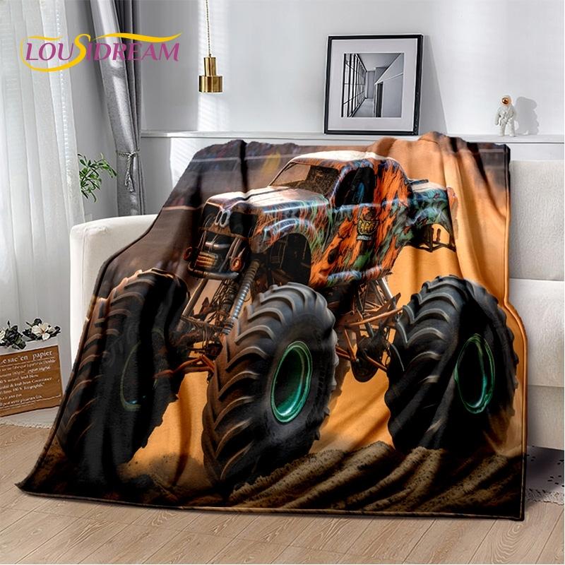 Мягкие одеяла с 3D-изображением Monster Truck Monster Jam, Теплое плед-покрывало, Уютное одеяло для пикника, кроватей, дивана, дома, спальни